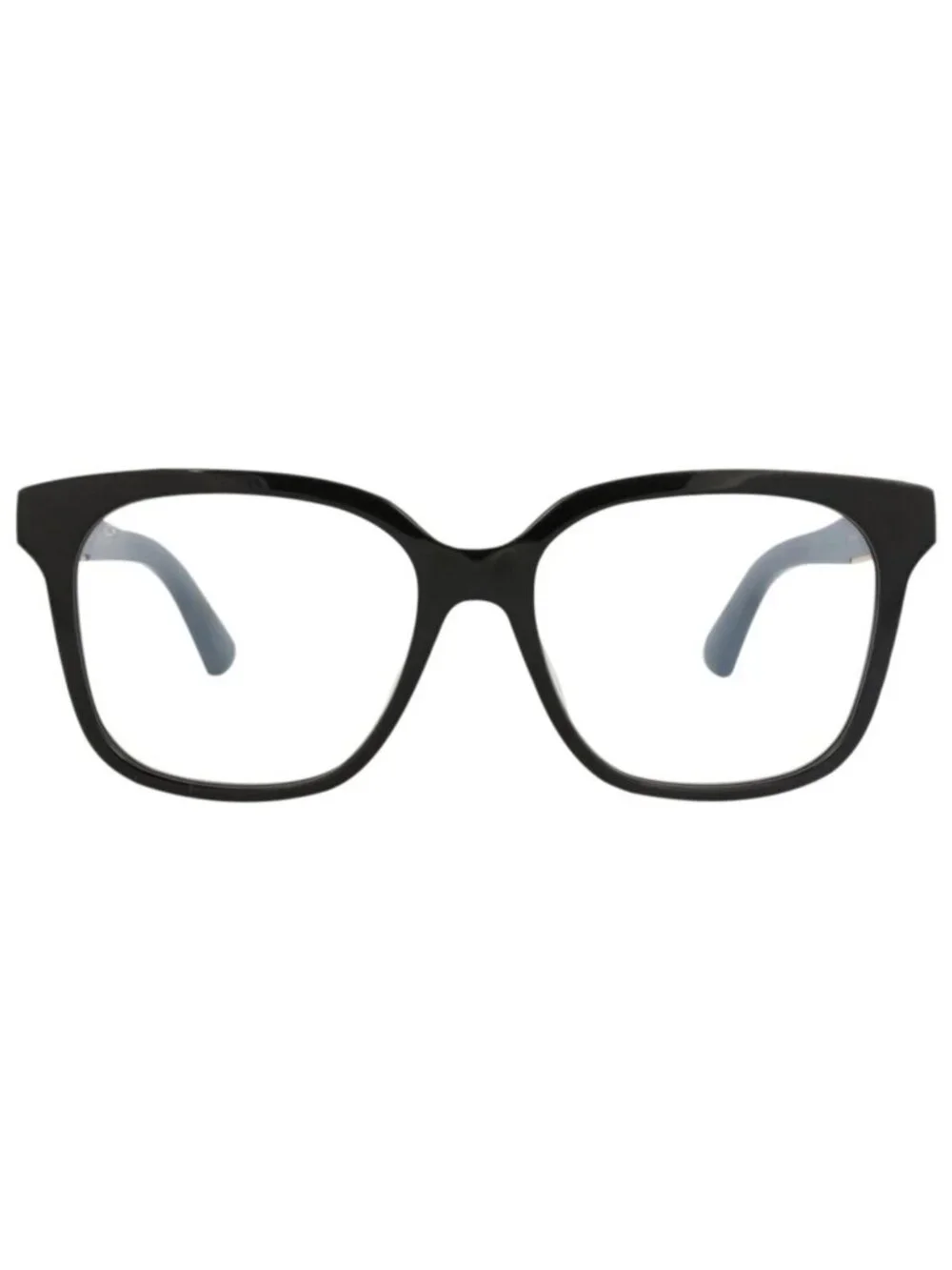 New Gucci Women's Sunglasses Square Rectangle Acetate Frame Black Black